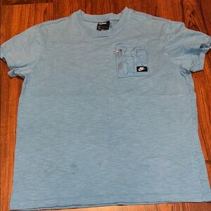 Nike Men’s Sportswear Pocket Short Sleeve Shirt Blue Cerulean Sz L